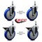 Service Caster 5 Inch Blue Polyurethane 10 MM Threaded Stem Caster Set 2 Brakes SCC SCC-TS20S514-PPUB-BLUE-M1015-2-PLB-2 - alternate 5